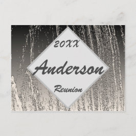 Postal Reunión familiar elegante banda de plata invitació