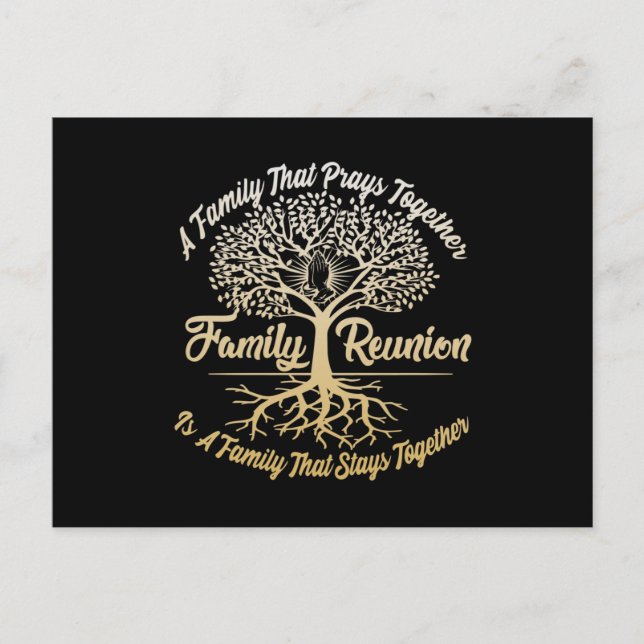 Postal Reunión Familiar Una Familia Reza Juntos (Anverso)