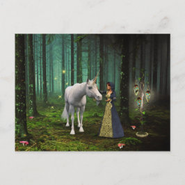 Postal Reunión mágica - Arte de fantasía de Unicornio