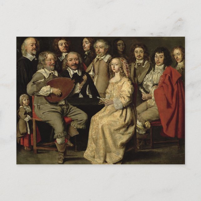 Postal Reunión musical, 1642 (Anverso)