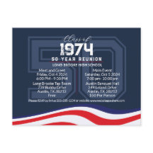 Reunión patriótica de clase secundaria de 50 años