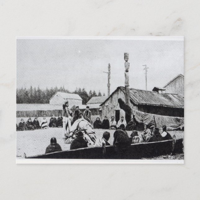 Postal Reunión tribal (Anverso)