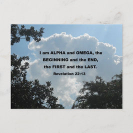 Postal Revelación 22:13 Soy Alpha y Omega...