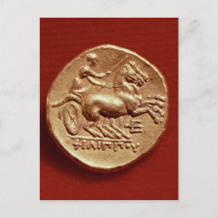 Postal Reverso de un estadista de Felipe II de Macedonia