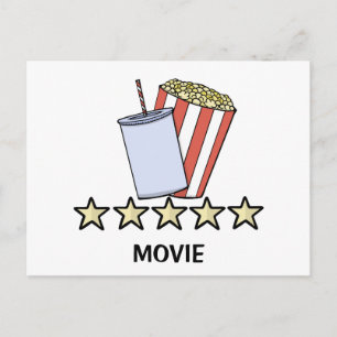 Postal Revisión de película personalizada de 5 estrellas 