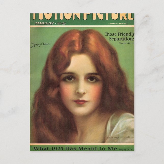 Postal Revista de cine Mary Astor 1926 (Anverso)