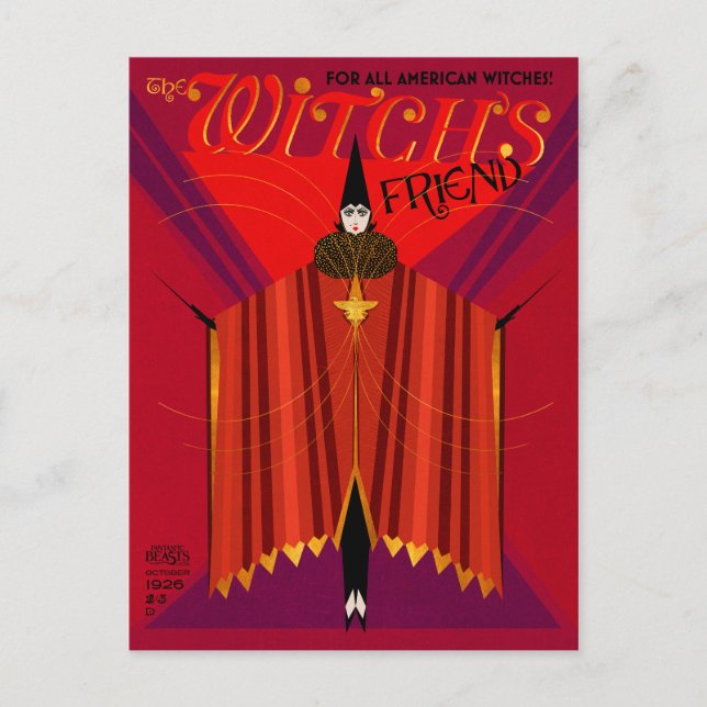 Postal Revista de octubre de Amigo de la bruja (Anverso)