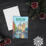 Postal Revivir el encanto de Dublín con este viaje vintag<br><div class="desc">Empiece un viaje nostálgico por Dublín,  Irlanda,  con esta cautivadora postal vintage. Este diseño de inspiración retro capta la esencia de la ciudad,  convirtiéndola en una maravillosa adición a su colección o un regalo único para cualquier tipo de viaje.</div>