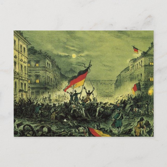 Postal Revolución de 1848 en Berlín (Anverso)