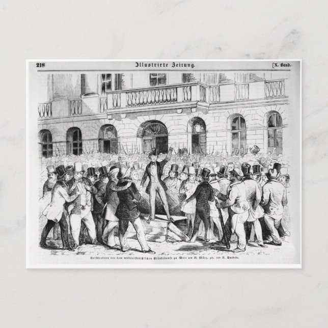 Postal Revuelta en Viena (Anverso)