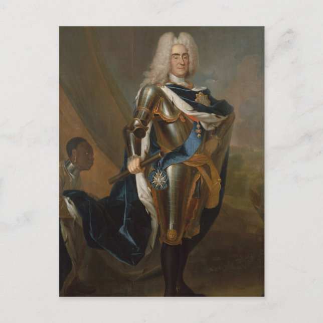 Postal Rey Agustus II de Polonia, antes de 1730 (Anverso)