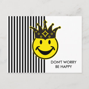 Postal Rey amarillo y rayas + tu trasero. y idea