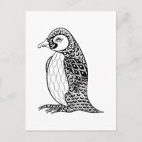 Rey artístico Pingüino Zendoodle