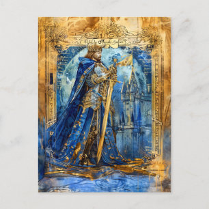Postal Rey Arturo Céltico Legendario Rey de Camelot