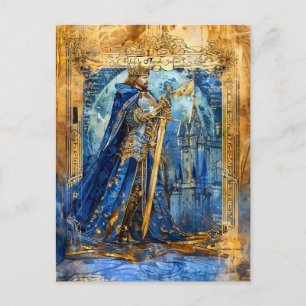 Postal Rey Arturo Rey legendario celta de Camelot