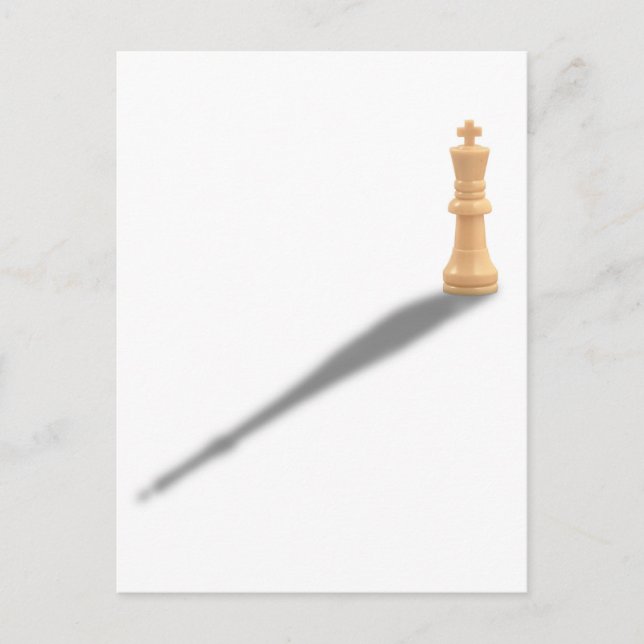 Postal Rey blanco solitario (Anverso)