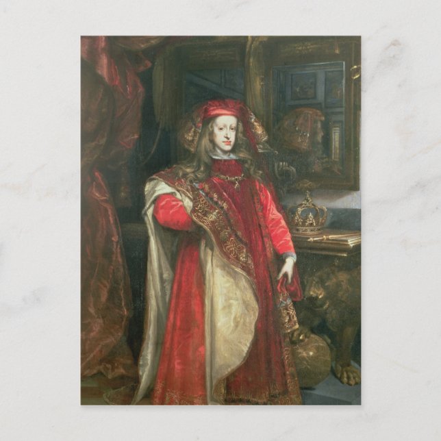 Postal Rey Carlos II de España (Anverso)