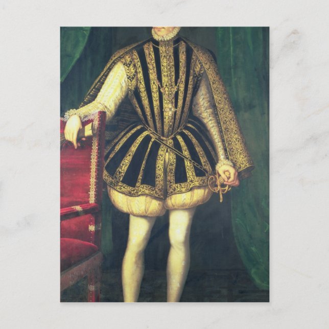 Postal Rey Carlos IX de Francia , c.1565 (Anverso)