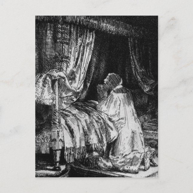 Postal Rey David en oración, 1652 (Anverso)