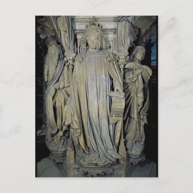 Postal Rey David, Moisés y Jeremías (Anverso)