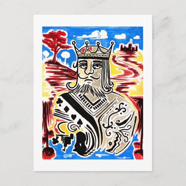 Postal Rey De Cartas (Anverso)