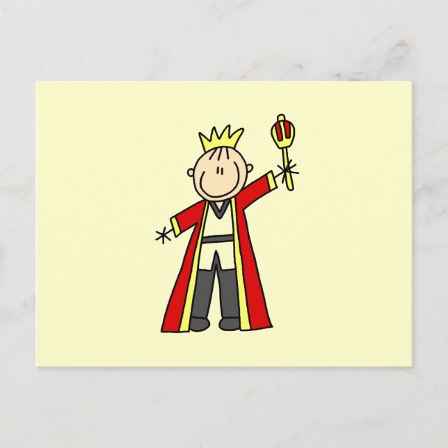 Postal Rey de Figuras de Palitos (Anverso)