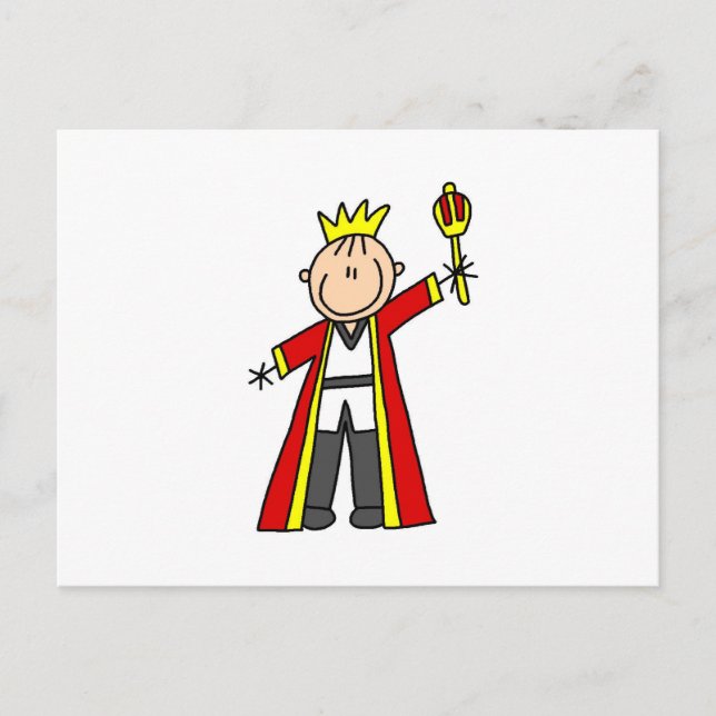 Postal Rey de Figuras de Palitos (Anverso)