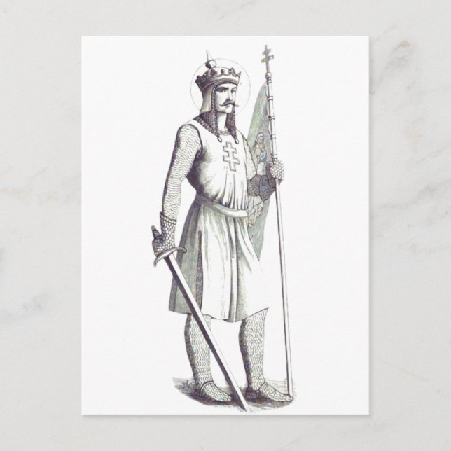 Postal Rey de Hungría Esteban (Anverso)