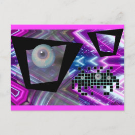 Postal Rey de la nueva invasión Vaporwave