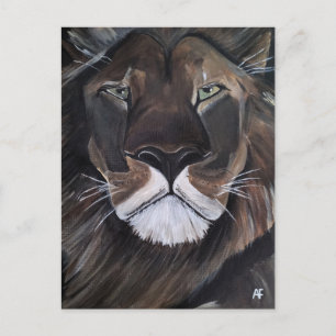 Postal Rey de las Bestias Pintura de Alfred Fox