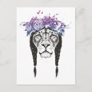 Postal Rey de los leones
