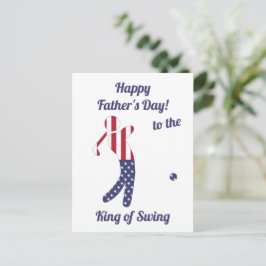 Postal Rey de Swing | Golf de Bandera Americana - Día del