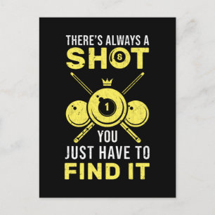 Postal Rey del Billar Cita Divertida Bola 8