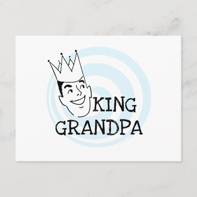 Postal Rey Grandpa T-shirts y regalos (Anverso)