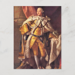 Postal Rey inglés Jorge III por el estudio de Allan Ramsa