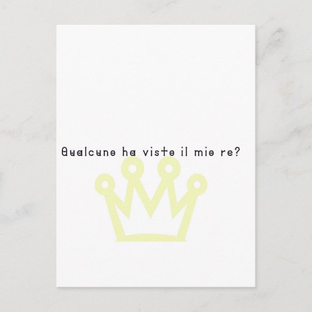 Postal Rey italiano (Anverso)