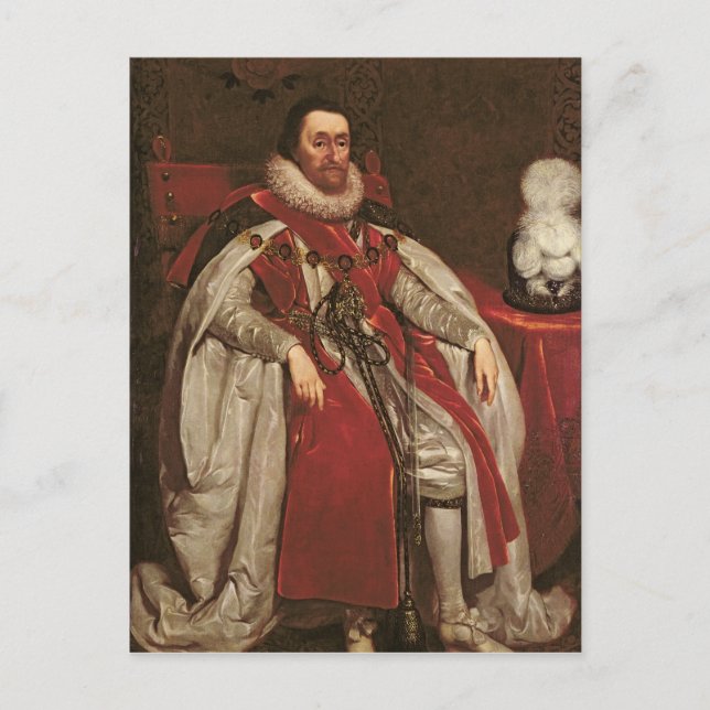Postal Rey James I de Inglaterra y VI de Escocia, 1621 (Anverso)