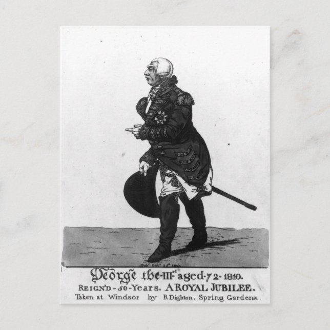Postal Rey Jorge III, de 72 años, 1810 (Anverso)