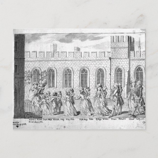 Postal Rey Jorge III y Reina Charlotte (Anverso)