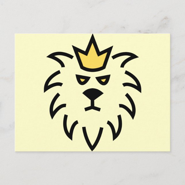 Postal rey león. (Anverso)