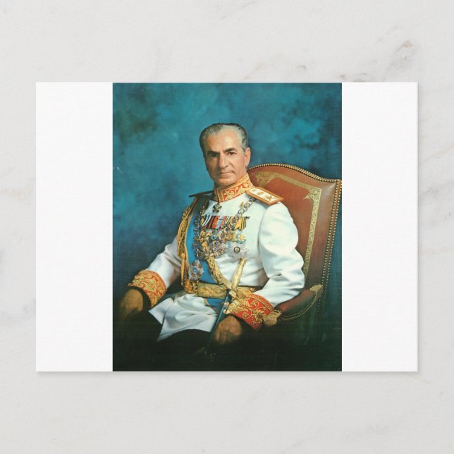 Postal Rey persa Mohammad Reza Shah Pahlavi (Anverso)