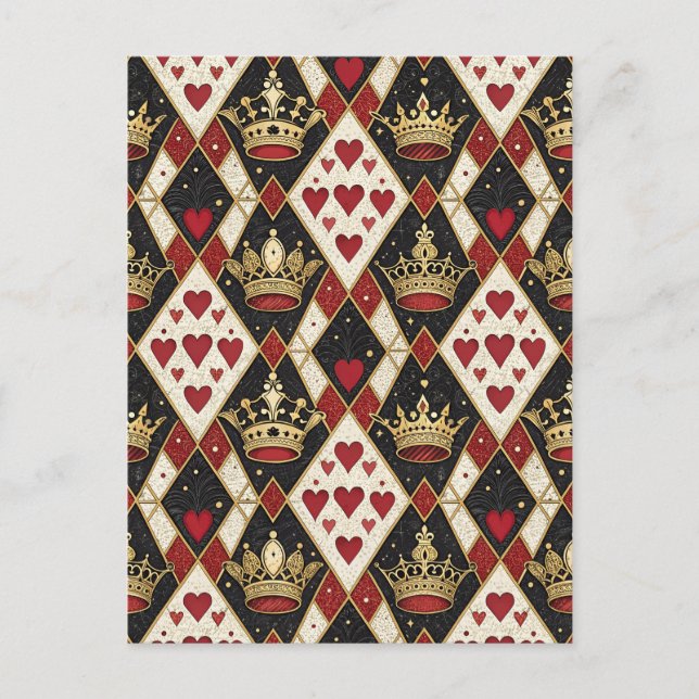 Postal Rey & Reina de Corazones (Anverso)