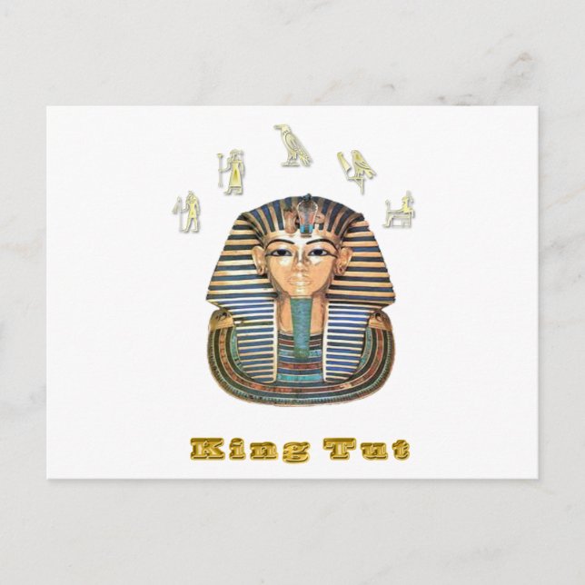 Postal Rey Tut y Egipto (Anverso)