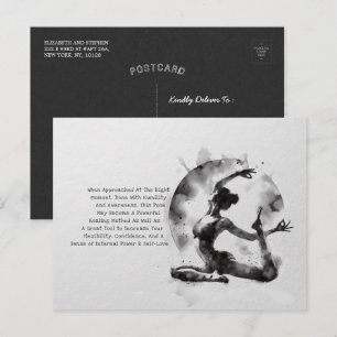 Postal Reyes de yoga de color de agua Reiki de una punta 