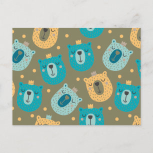 Postal Reyes del oso feliz