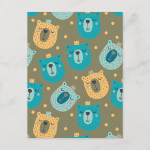 Postal Reyes del oso feliz