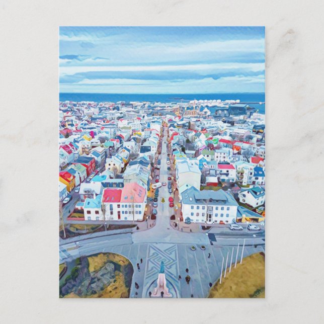 Postal Reykjavík, Islandia (Anverso)