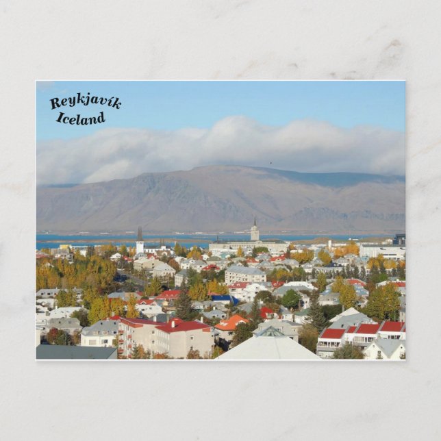 Postal Reykjavík, Islandia (Anverso)