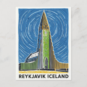 Postal Reykjavík Islandia Viaje