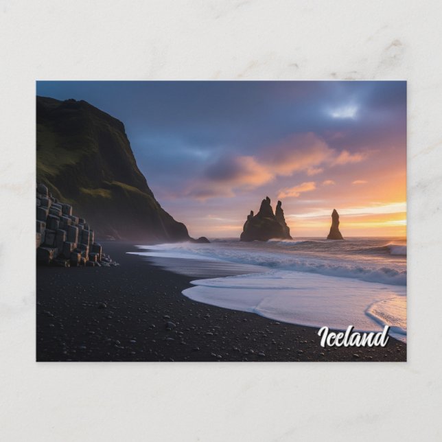 Postal Reynisdrangar Islandia Travel (Anverso)